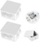 2 x IP55 Waterproof Junction Boxes, Electrical Project Box, Weatherproof Electrical Enclosure, Dustproof ABS Plastic Surface Mounted Box for Indoor & Outdoor Electrical Cables, 85x85x50mm (White)
