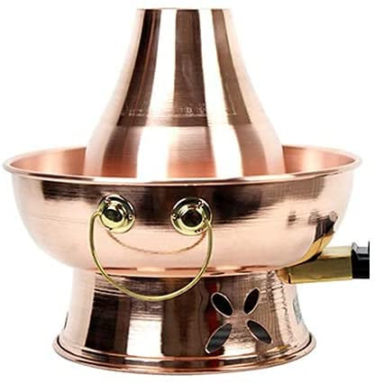 fondue， Olla caliente tradicional china, olla caliente mongol, olla caliente de cobre puro, olla caliente de cordero hervido instantáneamente, cobre espesado(36cm)