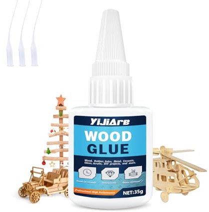 Wood Glue 35g,Instant Super Glue for Woodwork,Anti-Yellowing,Suitable for woodworking, indoor and outdoor furniture, handicrafts, wall panels, cabinets, and doors.