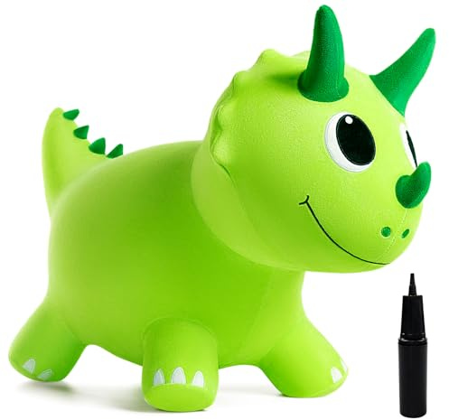 INPODAK Animal Hopper,Dinosaur Horse Hopper,Bouncing Horse Hoppers,Animal Space Hoppers For Kids,Hop along Dinosaur,Toddler Indoor Outdoor Ride On Toys,Christmas Birthday Gift