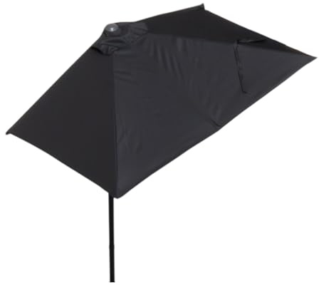 Sombrilla Rectangular para Patio al Aire Libre con 5 Varillas, Poste de Acero Resistente al Sol e Impermeable, sombrilla Grande de poliéster portátil para jardín, Patio, balcón, Pared, Piscina, cafet