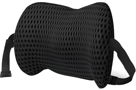 Cuscino ergonomico di supporto lombare, cuscino per schienale in memory foam di alta qualità, per sedia da ufficio, auto e giochi, design ortopedico per alleviare il dolore lombare, copertura in rete