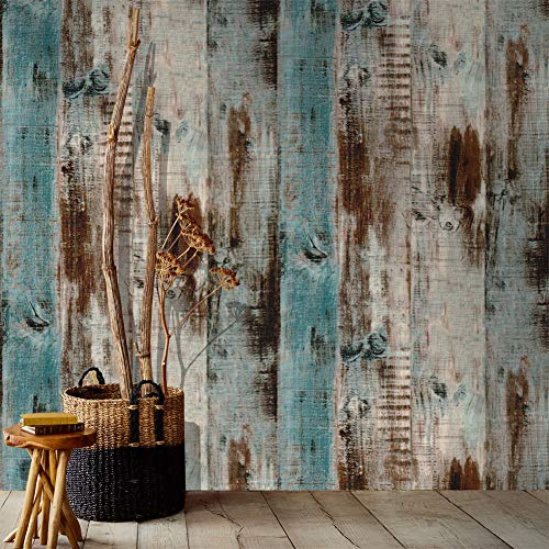 Orgrimmar 236 x 17.8 Wood Peel and Stick Wallpaper Self-Adhesive Removable Wallpaper Covering Decorative Stick Film Vintage Wood Panel Wallpaper Vinyl Decal Roll