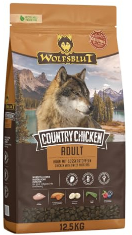 WOLFSBLUT | Trockenfutter mit natürlichen Zutaten und wertvollen Superfoods für ausgewachsene Hunde. Getreidefreies Alleinfutter ohne Zusatzstoffe im Beutel | 12,5kg