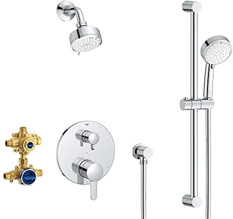 Grohe 29429000 Cosmopolitan Pressure Balance Shower Set, Starlight Chrome