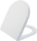 SADALAK Soft Close Quick Release Toilet Seat - Heavy Duty,Adjustable Stainless Hinges, D/U Shape Toilet Seats Cover for Easy Cleaning & Simple Top Fixing - White Toilet Lid
