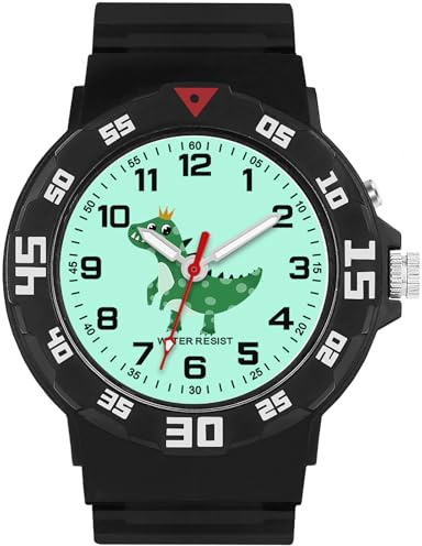 TENOCK Orologio Analogico Per Bambini Per Ragazzi E Ragazze Orologio Per Con Luce Notturna 30 M Impermeabile Per 4-12 Anni Per Insegnamento Del Tempo O Regali Per Bambini