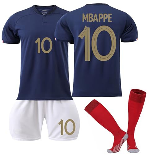 Umiquansome Maillot Enfant de Fussball Soccer Jersey 23/24 T-Shirt et Short Adultes et Enfants de Football Garçon Vêtements Extérieur avec Chaussette Ensemble