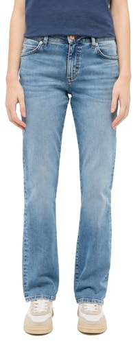 Mustang Pantalon en Jean pour Femme Style Crosby Relaxed Straight, Bleu Moyen 412, 42W / 34L