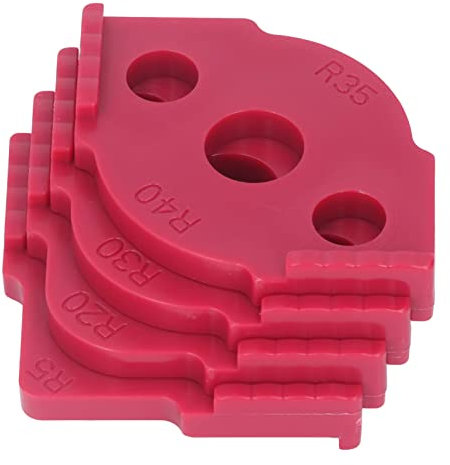 KIMISS Gabarit de Routeur à Gabarit de Rayon 4 Pièces ABS Résistant à l'usure Positionneur d'angle Travail du Bois Ensemble d'outils de Coupe d'angle Demi-Arrondi pour Cadres Photo