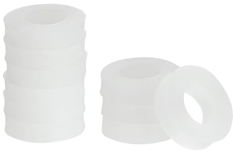 QUARKZMAN silikontätning 12 mm ytterdiameter 6 mm innerdiameter 3 mm bredd Vmq tätningsringar bricka för dusch huvud vatten slang vattenkran rörledning vit 10 st