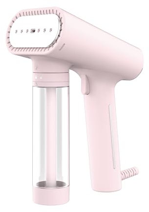 STEAMONE - Steamer Defroisseur Vapeur Portatif - Fer à Repasser de Voyage - Haute Puissance 2000W - Grande Autonomie et Réservoir 150ml - Cable 3m - Repasse les Tissus Délicats - KARL PINK EUNS150P