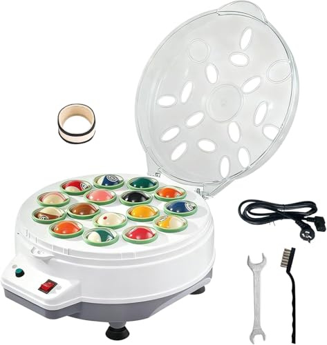 Pool Ball Polisher, 16 Balls Billiards Cleaning, Pool Ball Cleaner, 2 in 1 Cleaning Machine 110V Automatic Billiard Electronic Pool Balls Polishing Cleaner Machine for Billiards and Snooker Balls