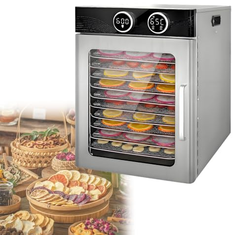 800w Kommersiell Mattorkmaskin med 6–12 Lager, Timerkontroll, Temperaturområde 30–90 ℃, 15 Cm Fläkt för Frukt, Grönsaker och Kött 10-floors