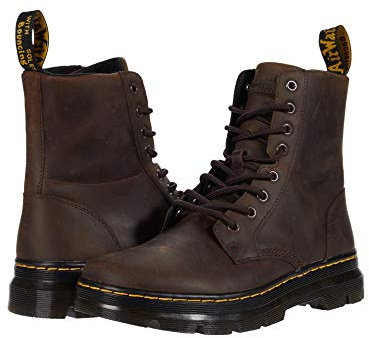 Dr. Martens unisex adult Lace Fashion Boot, Gaucho Crazy Horse, 12 Women 11 Men US