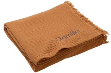 VERTBAUDET Plaid en Gaze De Coton Bio Enfant Caramel TU