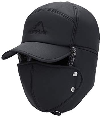 Bomber Invernali per Donna Uomo Cappelli Caldi da Cacciatore con Paraorecchie e Copertura per il Viso Cappello da in Pelliccia Termica Antivento Cappelli Ushanka Antineve per Caccia Sci Ciclismo