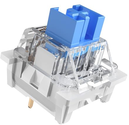 Zjmehty Dustproof Keyboard Switches,Outemu Blue Switches for MX Mechanical Keyboard,50gf/3-Pin Clicky/Low Profile Switches(Blue,108pcs)