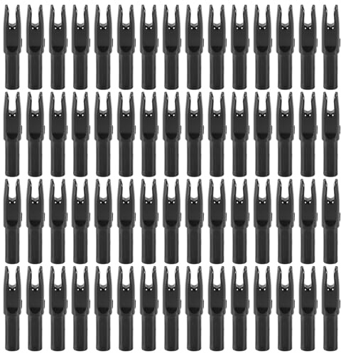 Persistence 60 Pack Archery Arrows Nock ID 6.2mm Arrows Nocks Insert Tail for DIY Hunting Shootings Arrows Compound Recurve Bow