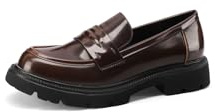 QUEEN HELENA Mocassins classiques décontractés et élégants pour femme X31-50, marron, 37 EU