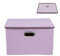 JF HOME BLISS Storage Boxes with Lids 45x30x30cm Foldable Fabic Box Multifunctional Toy Storage Box with Breathable Fabric and Handles Large Storage Baskets for Organizing Clothes Towels Book (Purple)