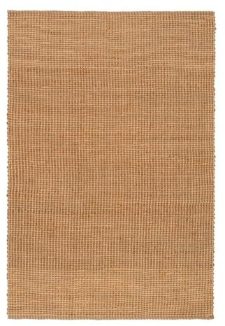 LOLAhome - Alfombra Grande de salón en Yute 100% Natural Trenzado de 200x140 cm. Diseño Artesanal Muy versátil. Viste Tus Suelos aportando máximo Bienestar, Calidez y Confort Atemporal.