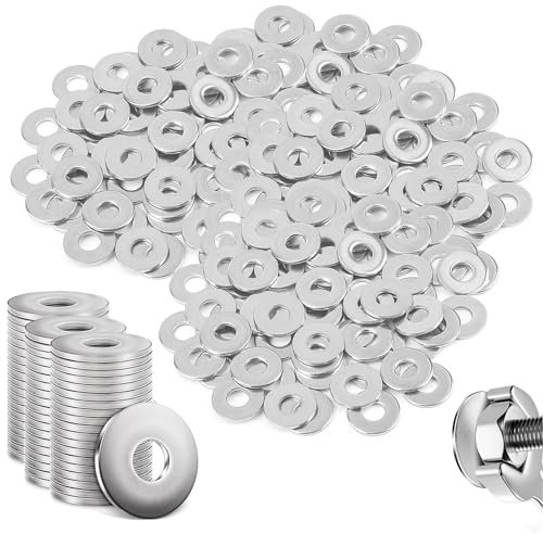 Rondelles Metal M4, 150 Pièces Rondelle Inox, Rondelle 304 En Acier Inoxydable, Rondelles Plates Metal, L'étanchéité des Vis et écrous, Ecrous et Tige Filetée