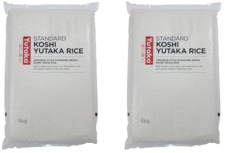 Yutaka Koshi Standard Rice 5kg (Pack of 2) | Premium Grade Japanese Short Grain | Authentic Japanese Rice for Sushi, Onigiri, Donburi & Everyday Meals