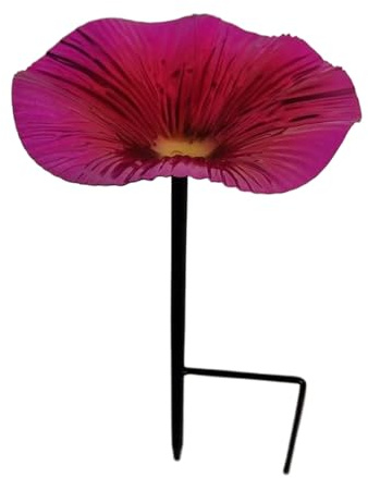 Amesor Support pour Mangeoire Oiseaux, Station Nourriture Oiseaux avec Plateau Perche, Motif Fleur Étanche Élégant Station Alimentation Jardin pour Terrasse Balcon