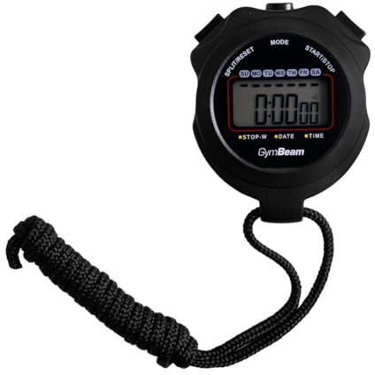 GymBeam Cronometro Digitale - Cronometro con Allarme e Suoneria Oraria, Impermeabile, Funzioni Orologio e Sveglia, Display LED, Resistente agli Urti, Ideale per Corsa, Ciclismo e Nuoto