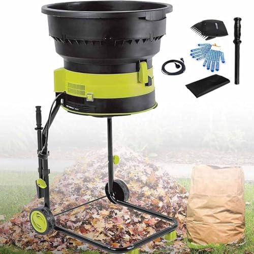 Trituradora De Hojas Eléctrica De 2500 W, Trituradora De Hojas Para Jardín, Trituradora De Ramas De árboles De 8000 Rpm, Reducción De 17:1, Máquina De Compostaje Con Bolsa Recolectora NoPowerCord