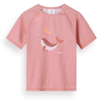 Monnëka Rashguard Enfant Manches Courtes pour Plage et Piscine | Rashguard manches courtes pour enfants. Confortable, facile à enfiler. Pour plage, piscine et sports d'eau.