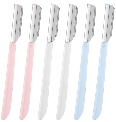 6 Pcs Eyebrow Razors Face Razors for Women Face Shaver Facial Hair Removers Trimmer Eyebrow Shaper Exfoliating Grooming Dermaplaning Tool for Women Men