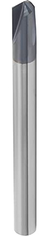 Aramox Broca Cortadora de Chaflán de 3 Flautas, Acero de Tungsteno, Broca Enrutadora de Chaflán de 120 Grados, 6 Estilos, Diseño de una Pieza para Fresado CNC, Grabado, Aluminio y Cobre (D4*120°*50L)