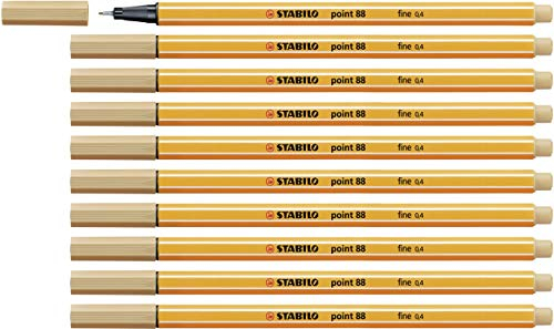 STABILO - Fineliner - point 88-10er Pack - ocker hell