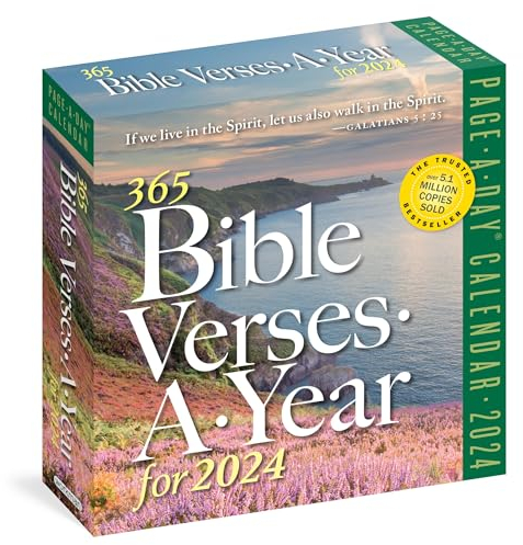 365 Bible Verses-A-Year for 2024 Page-A-Day Calendar: Timeless Words From the Bible to Guide, Comfort, and Inspire