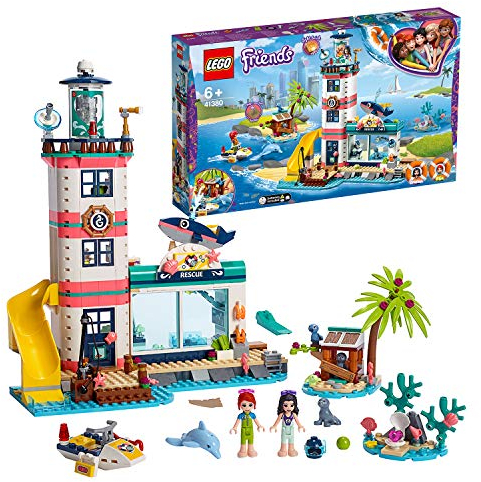 LEGO 41380 Friends Lighthouse Rescue Center 4-Floors Vet Clinic Set with Mia and Emma Mini dolls with Animals Figures