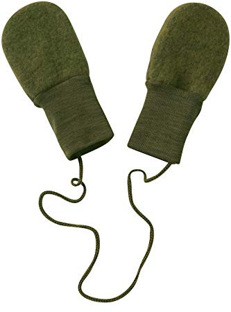 Engel Baby Fäustel ohne Daumen, Fleece, 100% Schurwolle (kbT) (50-56, Schilf Melange)