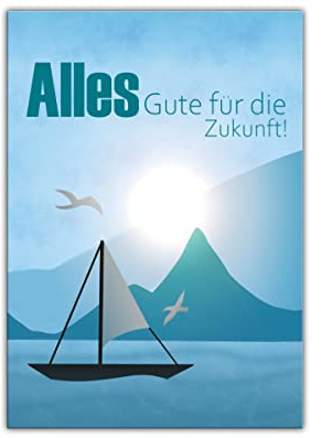 Abschiedskarte Glückwunschkarte für Kollegen mit Umschlag in XXL-Format A4 Klappkarte für Jobwechsel Kündigung bestandene Prüfung Rente Schiff