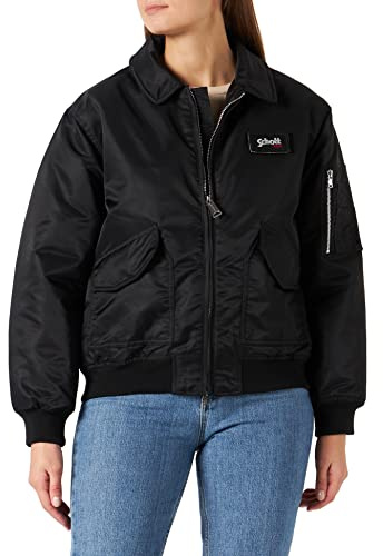 Schott NYC Femme Danwrs BLOUSON CWU FIT LOOSE, Noir, XS EU