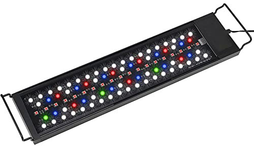 Luci Piscina 8 colori Auto On On Off Acquario Luce Full Spectrum Pesce Tank Light for impianti idraulici Build In Timer Lunghezza regolabile LED RGB. Lampada (34W / 56W) Subacquee Luci ( Color : 90-10