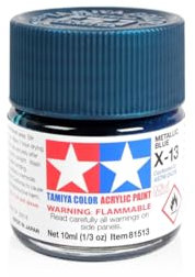 Tamiya Acrylic Mini X-13 Metallic Blue 10ml Paint Bottle