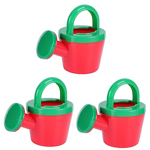 ibasenice 3st Gießkanne Für Kinder Strandsand Garten Wasser Kann Spielhaus-gießkanne Kleine Gelbe Wasserflasche Badewanne Spielzeug Kindergartengeräte Wasserbehälter Baby Pp Mit Deckel