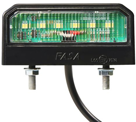 SPARKMOTO Kennzeichenleuchte LED 12V 24V, Wasserdichte Nummernschildbeleuchtung für PKW Anhänger, LKW - Kaltes Weiß, 1 Stück