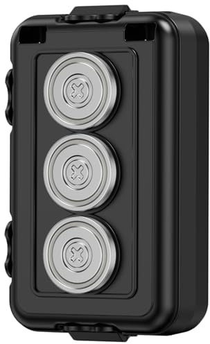 TOSICAM Magnetic Key Box (1, Black) - Car Key Holder - Under Car Hiding Mechanism - Black