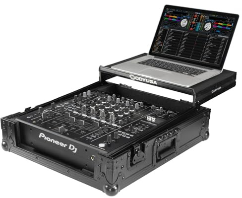 Odyssey Pioneer DJ DJM-A9 Black Label Flight Case with Glide Style Laptop Platform