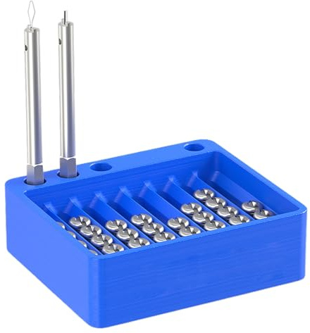 Spoke Storage Box – Organizador de tapas de spokes particionados | Estuche de herramientas de clasificación portátil para construcción de ruedas de bicicleta | Contenedor de accesorios de reparación