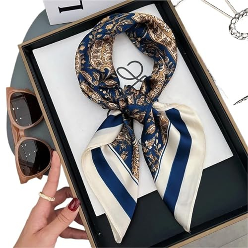 YGMNQAL 2pc Foulards en soie – créateurs femmes, adaptés aux tenues élégantes tous les jours, accessoires de sac raffinés et foulards tendance occasions spéciales(Color4)
