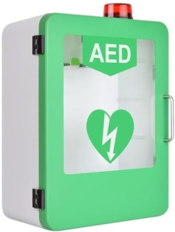 Cabinetto A Parete Per Defibrillatore DAE Con Allarme E Spia Luminosa - Accesso Rapido In Emergenza Per Scuole, Uffici E Luoghi Pubblici