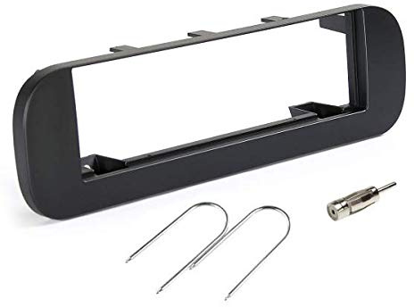 Sound-way Kit Montage Autoradio, Cadre Façade 1 DIN, Adaptateur Antenne, Clés Démontage Compatible avec Fiat Panda Depuis 2012